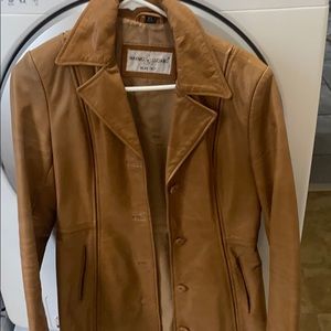 100% leather coat